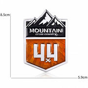 Premium Metal Mountain 4x4 Off-Road Emblem