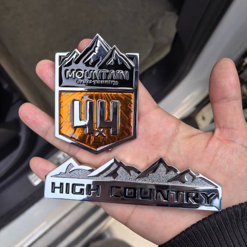 Premium Metal Mountain 4x4 Off-Road Emblem