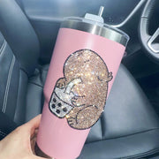 Bling Capybara Drinking Boba Decal