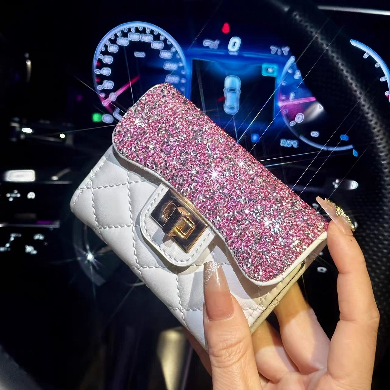 Rhinestone Driver’s License Card Holder