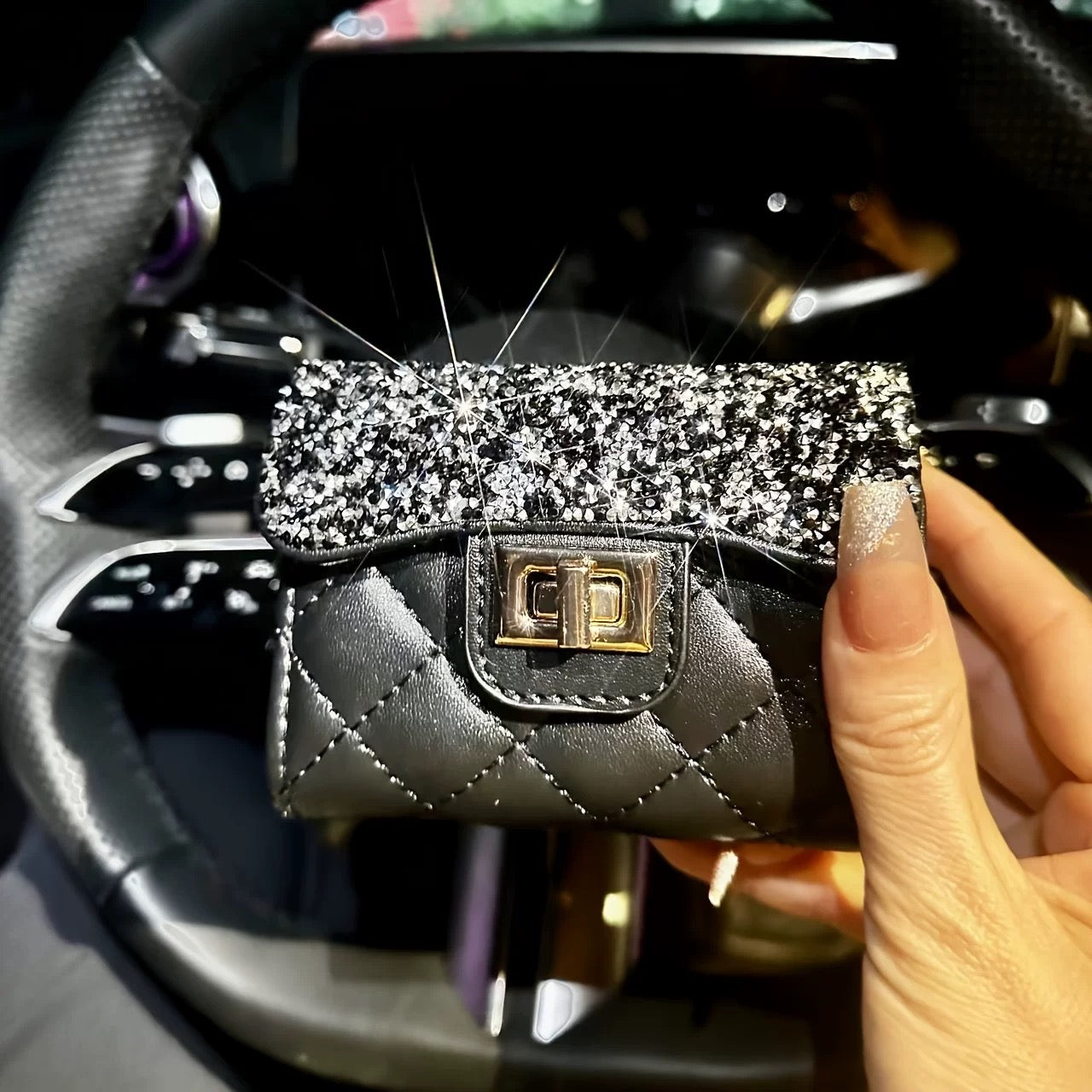 Rhinestone Driver’s License Card Holder