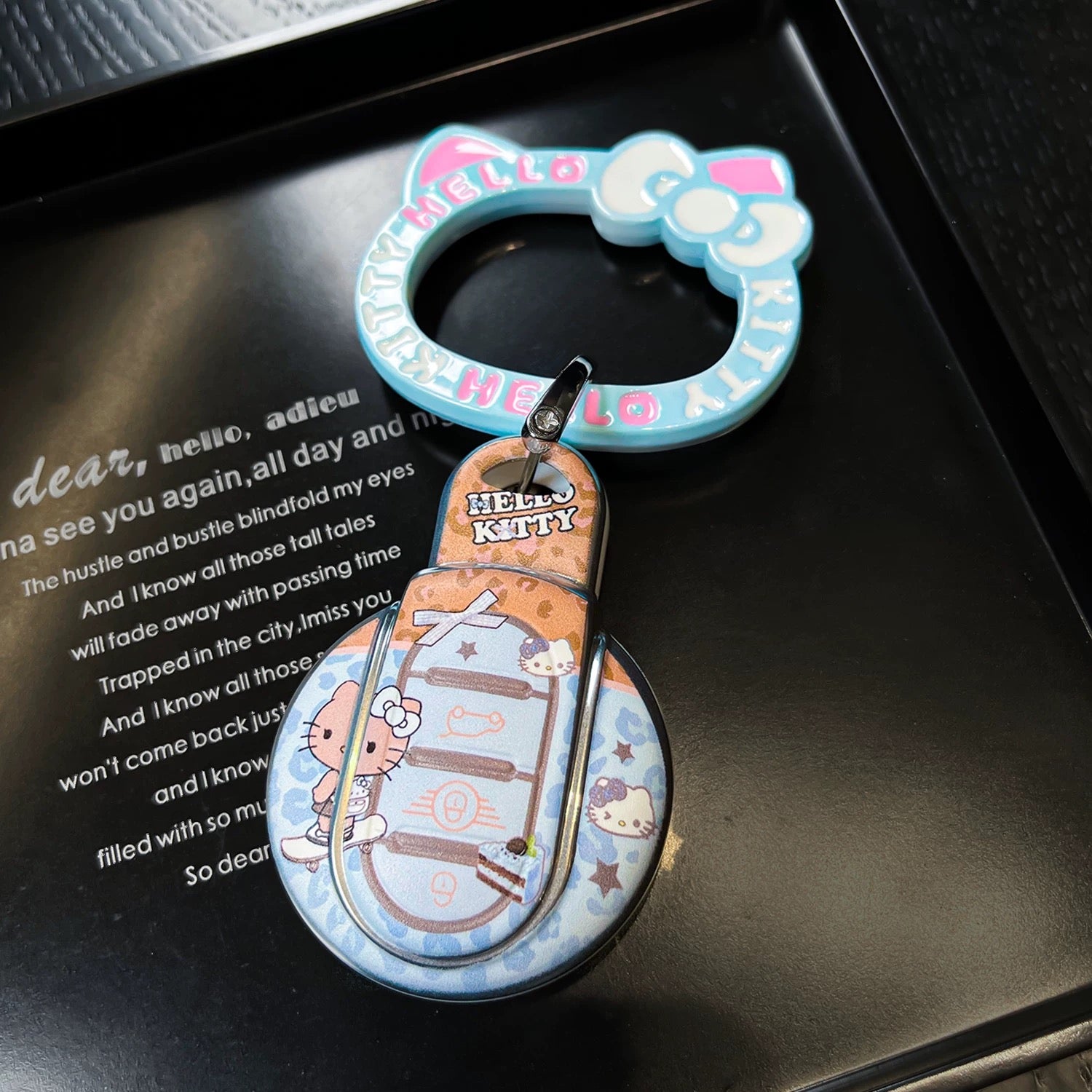 Powder Blue Hello Kitty Key Fob Cover for BMW MINI Cooper