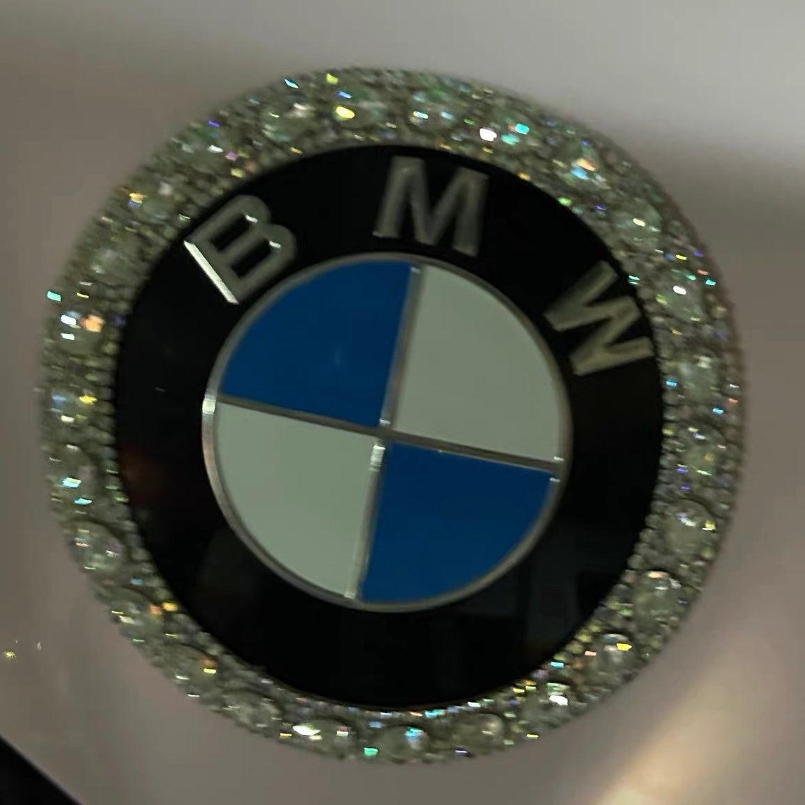 Glittering Diamond Rhinestonts Bling BMW Decal Emblem