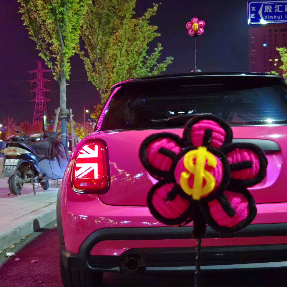 "Rich Flower" Car Antenna Topper - Great for Mini Cooper