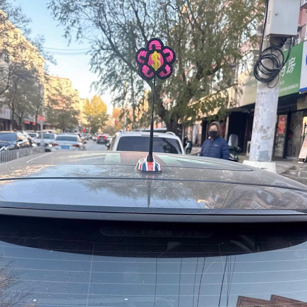 "Rich Flower" Car Antenna Topper - Great for Mini Cooper
