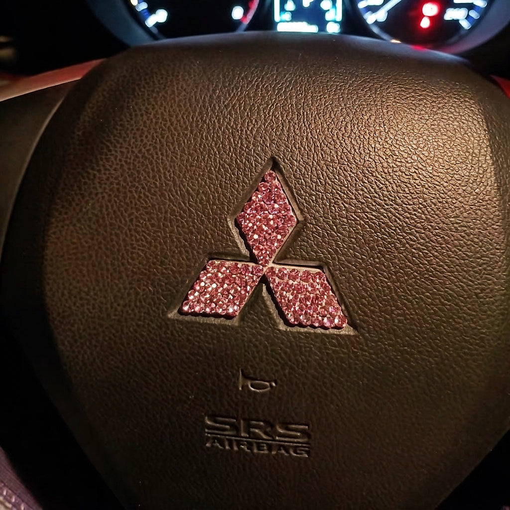 Pink Bling Mitsubishi Emblem Decals