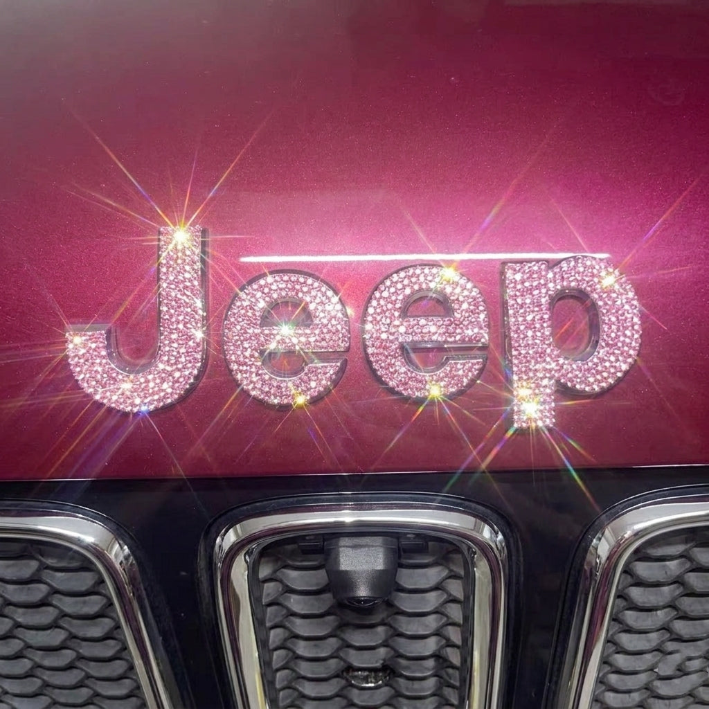 Pink Bling Rhinestone JEEP Decal