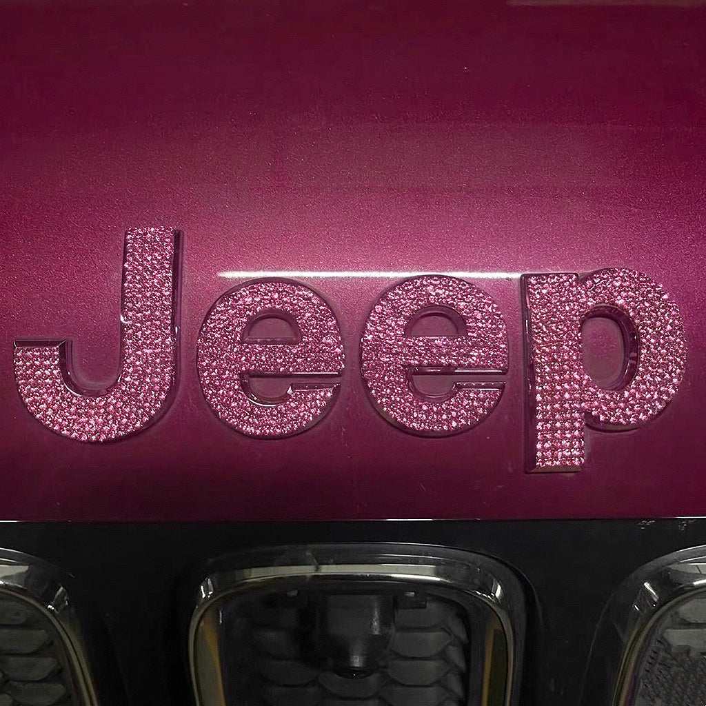 Pink Bling Rhinestone JEEP Decal