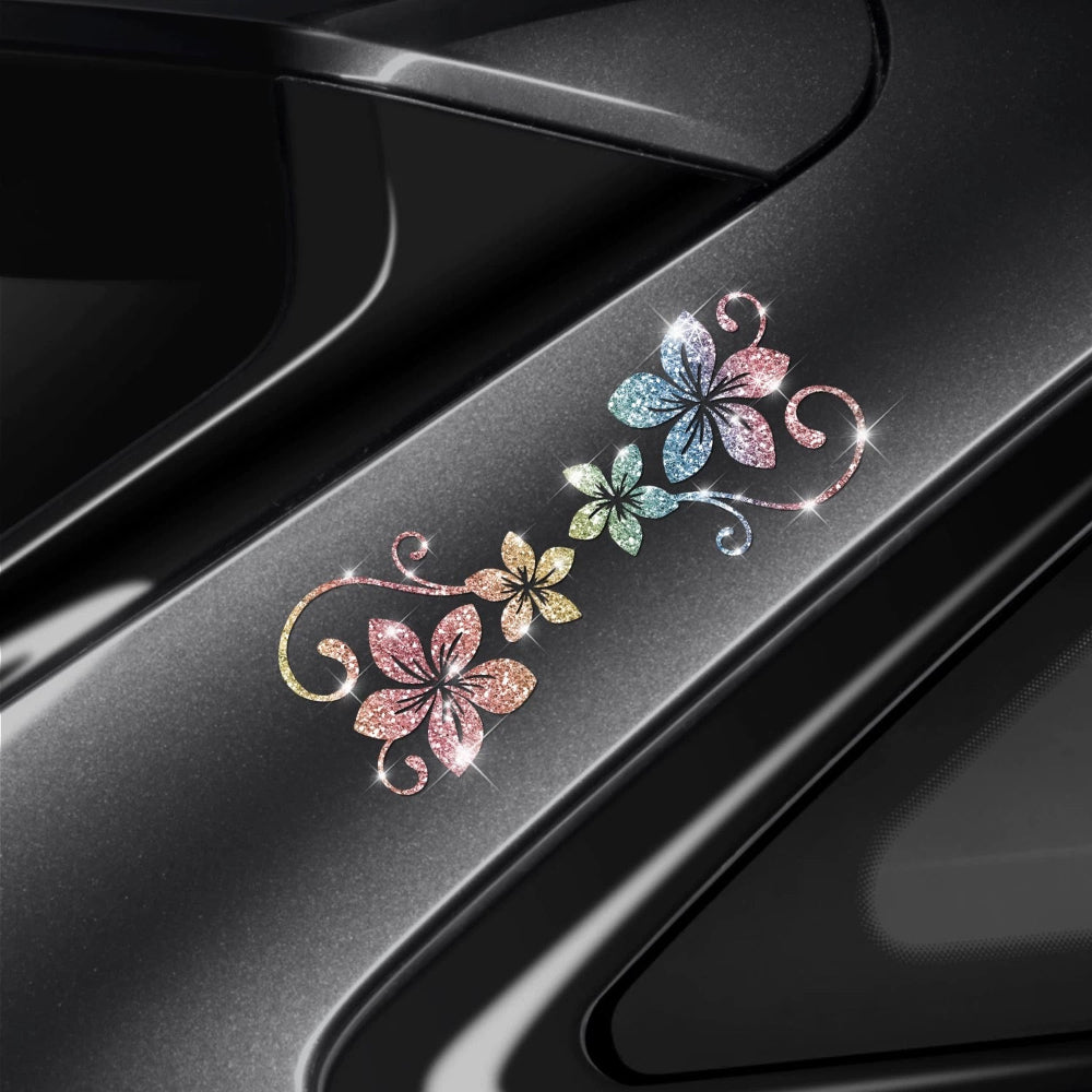 Sparkling Crystal Flower Car Bling Decal
