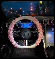 Pink 3D Lace Petal Steering Wheel Cover