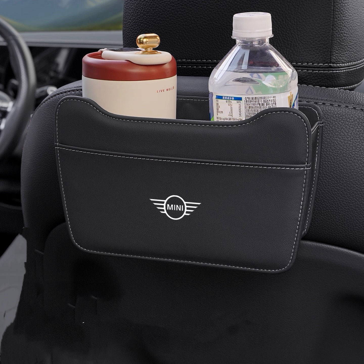 Mini Cooper Foldable Car Trash Can Backseat Organizer