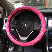 Hot Pink Vegan Leather Steering wheel cover