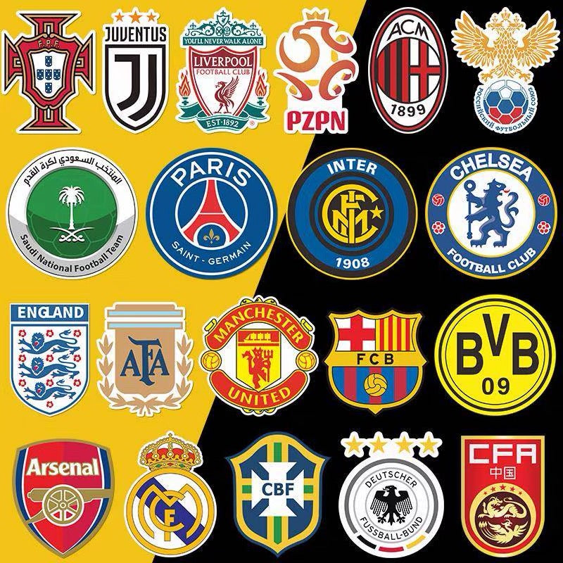 Magnetic Football Club Car Decals