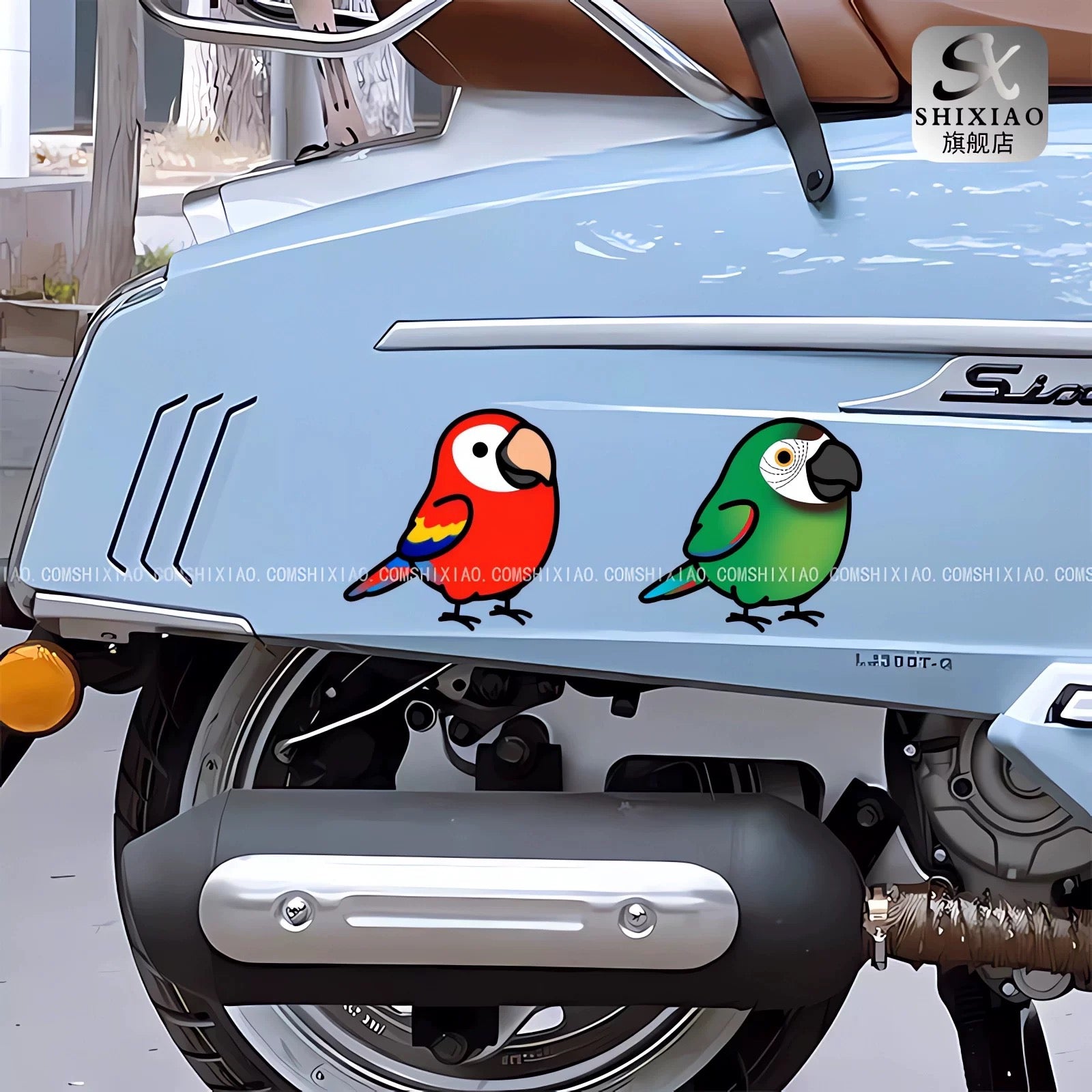 Kawaii "Chibi" Parrot Car Stickers Decal