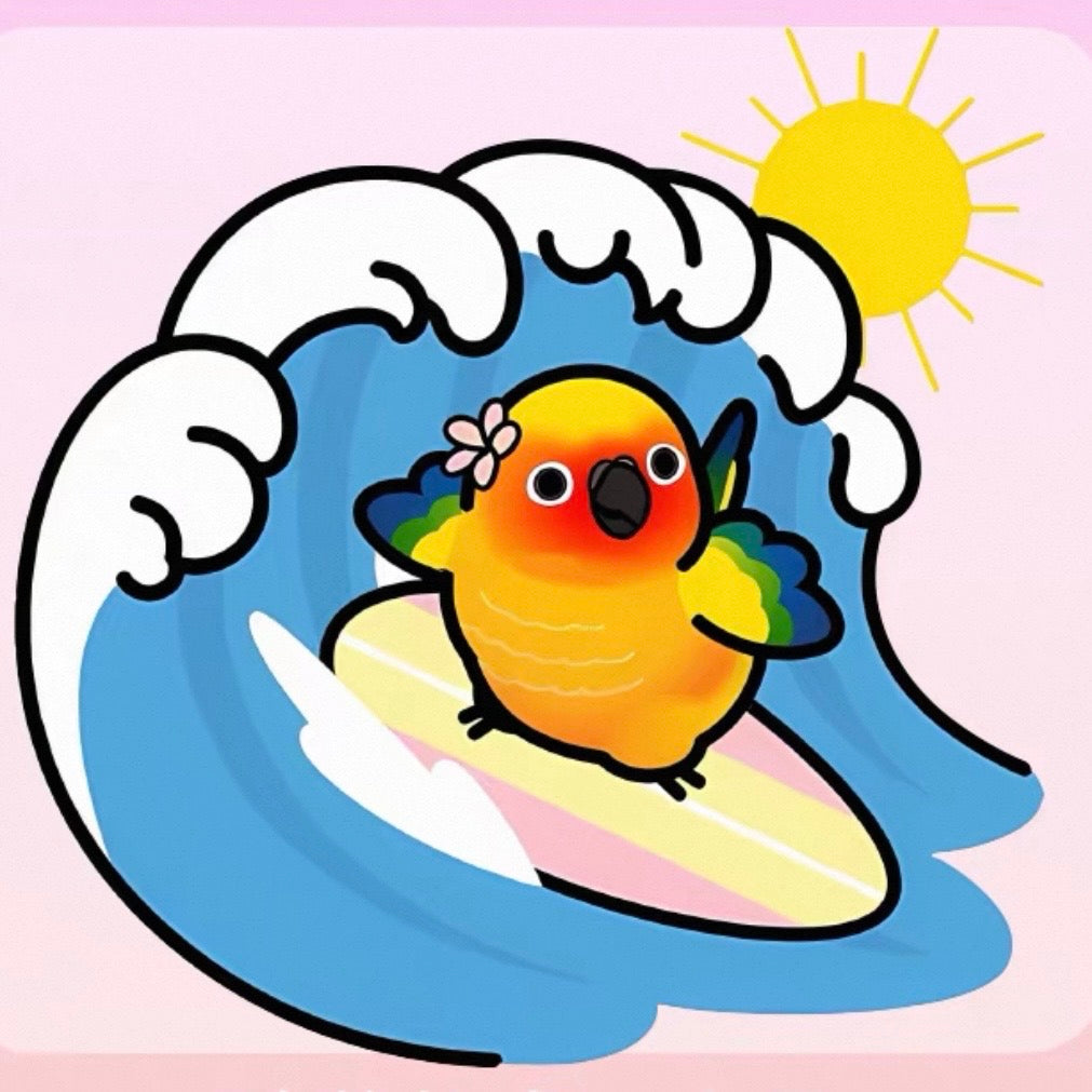 Kawaii "Chibi" Parrot Car Stickers Decal