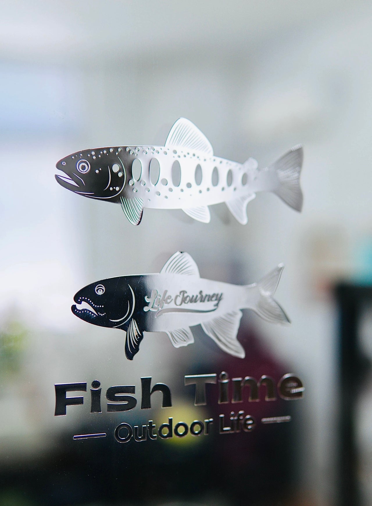 Metal Fish Time Emblem Badge