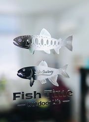 Metal Fish Time Emblem Badge