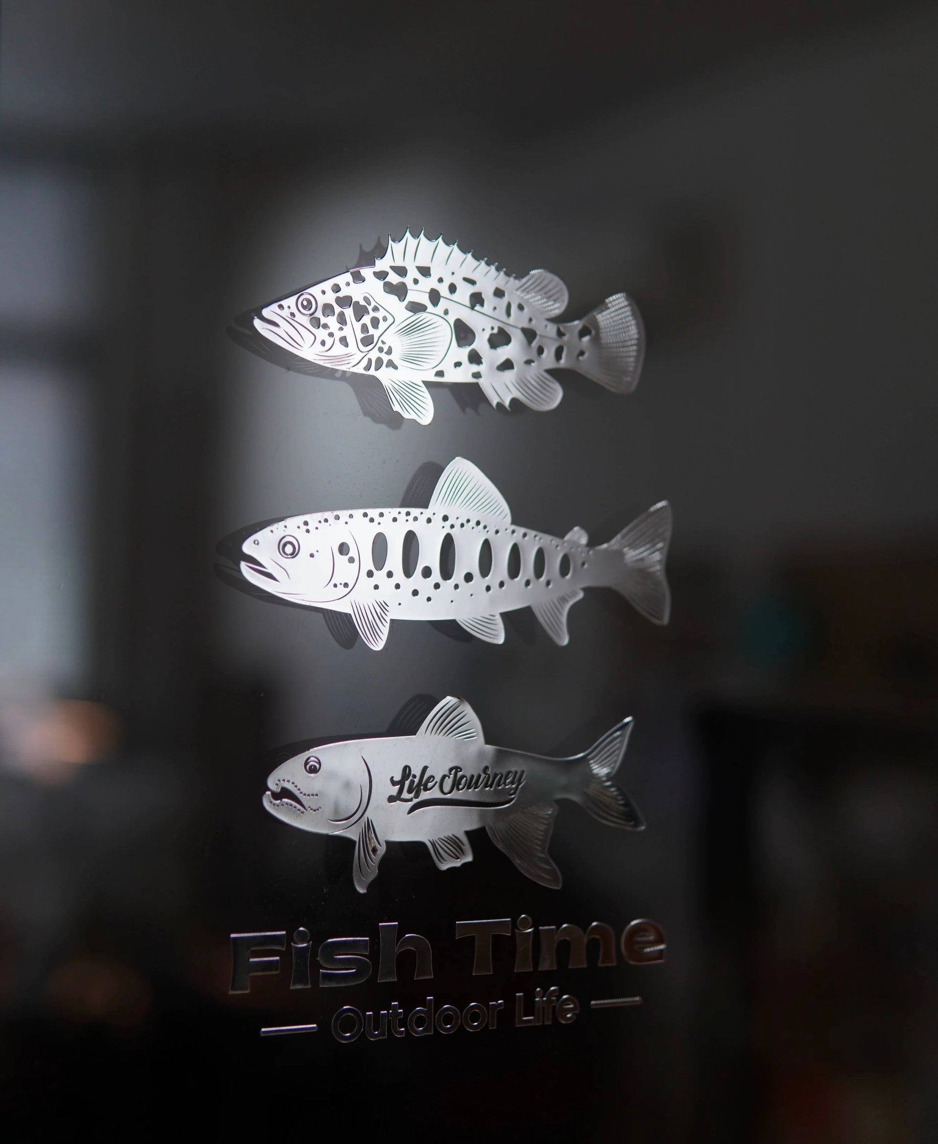 Metal Fish Time Emblem Badge