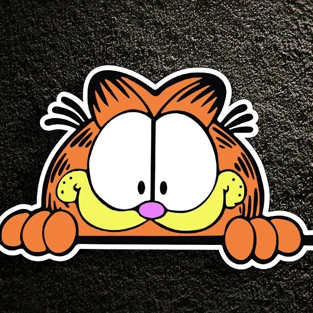 Garfield Peeking Car Window Sticker 