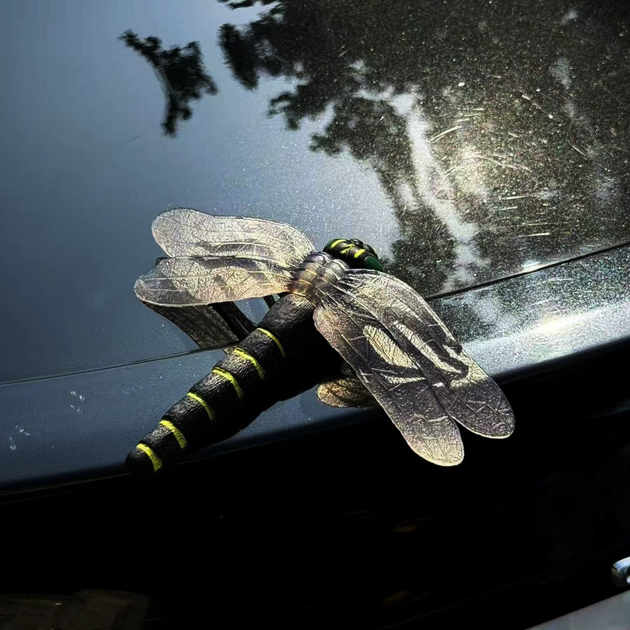 Realistic 3D Simulation Dragonfly Car Ornament