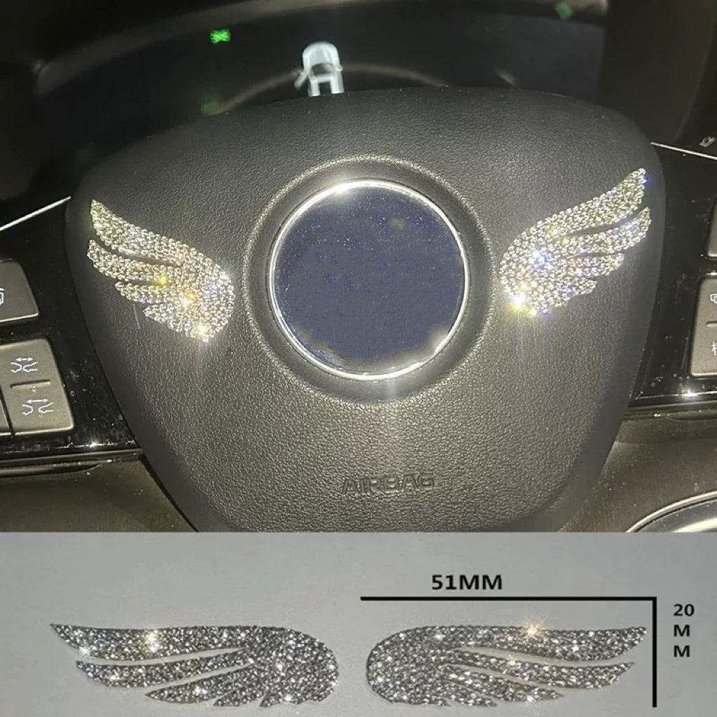 Angel Wings Rhinestone Car Emblem Sticker