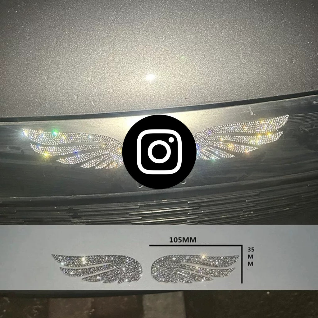 Angel Wings Rhinestone Car Emblem Sticker