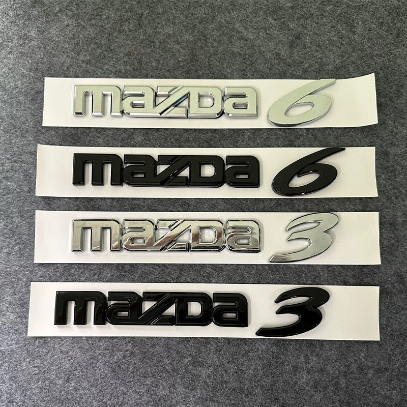 Mazda 3 or 6 Rear Trunk Metal Emblem or Bling Decal