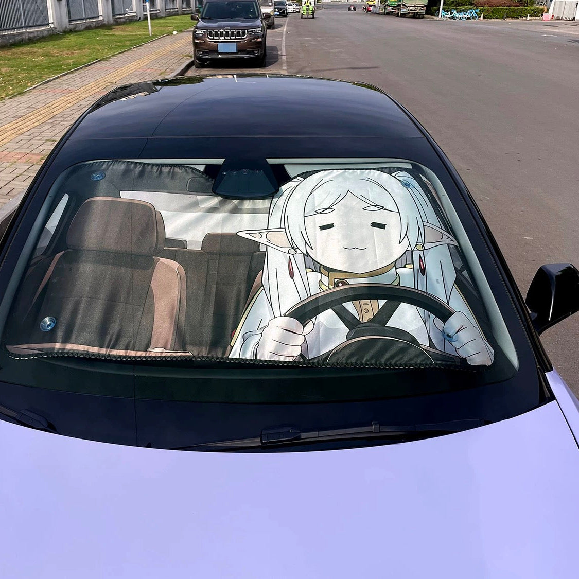 Frieren Anime Car Windshield Sun Shade