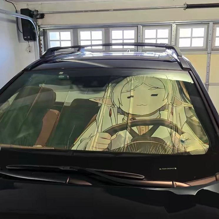 Frieren Anime Car Windshield Sun Shade