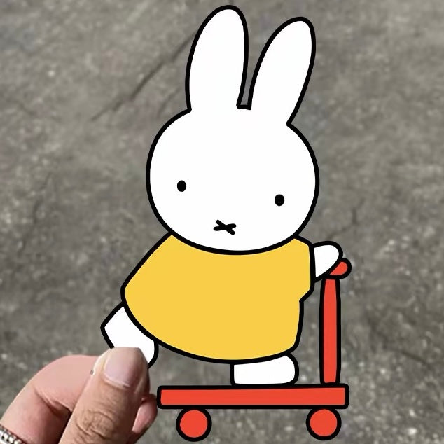 Cute Miffy Bunny Cartoon Car Stickers