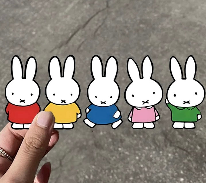 Cute Miffy Bunny Cartoon Car Stickers