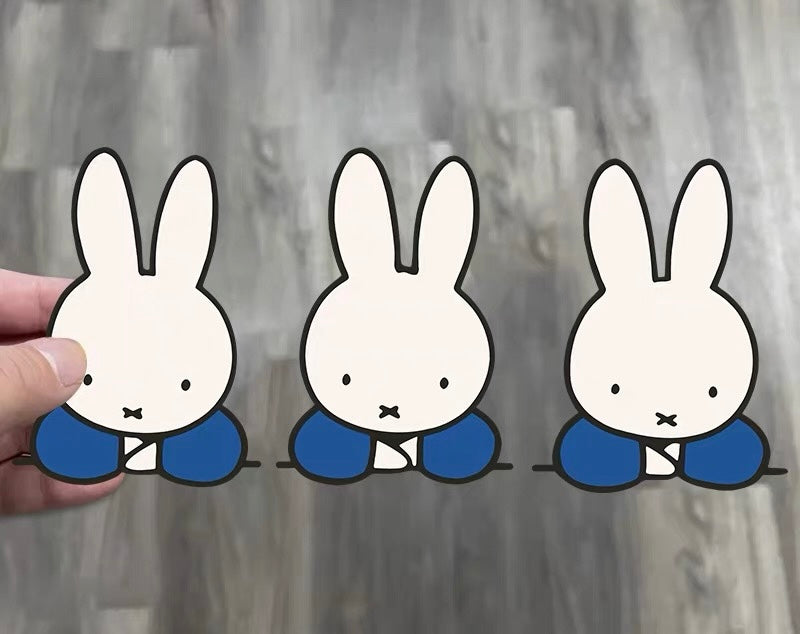 Cute Miffy Bunny Cartoon Car Stickers