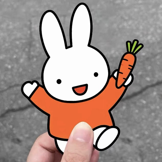 Cute Miffy Bunny Cartoon Car Stickers