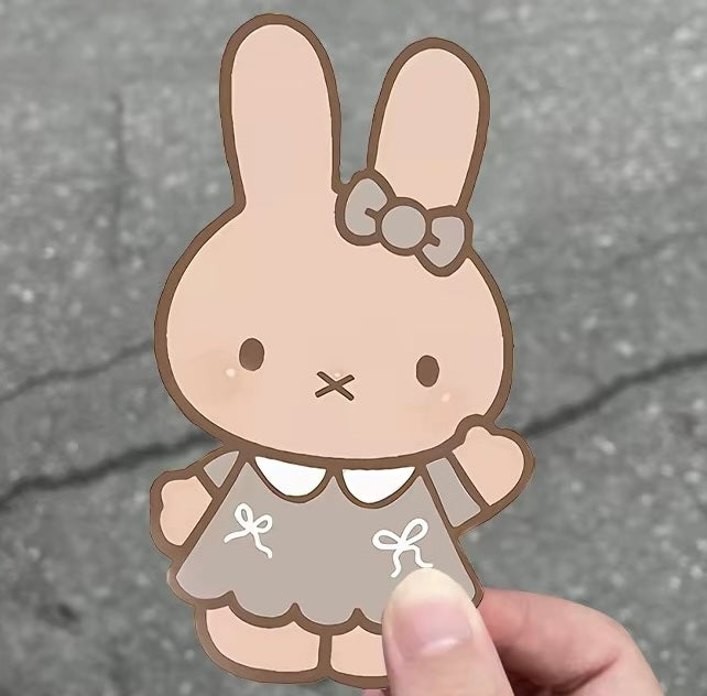 Cute Miffy Bunny Cartoon Car Stickers