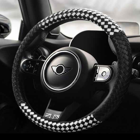 Braided Leather Steering wheel cover