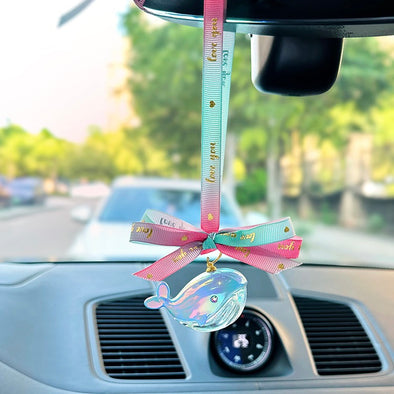 Bling Car Charm - Crystal Whale for Rearview Mirror Pendant – Carsoda