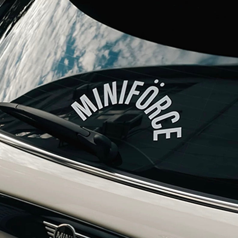MINIFORCE Arched Rear Windshield Decal for Mini Cooper Tailgates