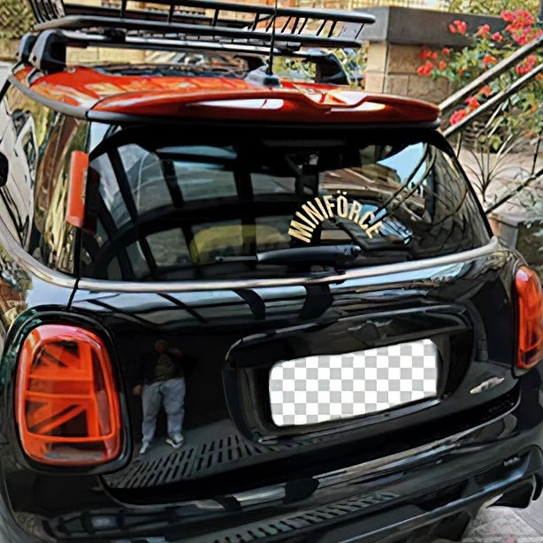MINIFORCE Arched Rear Windshield Decal for Mini Cooper Tailgates