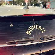 MINIFORCE Arched Rear Windshield Decal for Mini Cooper Tailgates