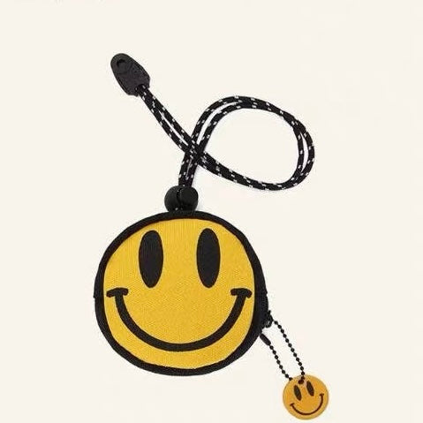 Car Key Holder with Smiling Face Coin Purse