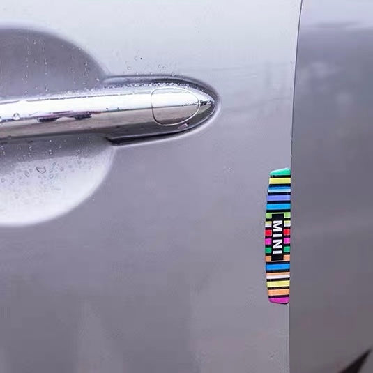 Universal Epoxy Drop Glue Car Door Edge Anti-Collision Protector Strips for Mini Cooper- rainbow
