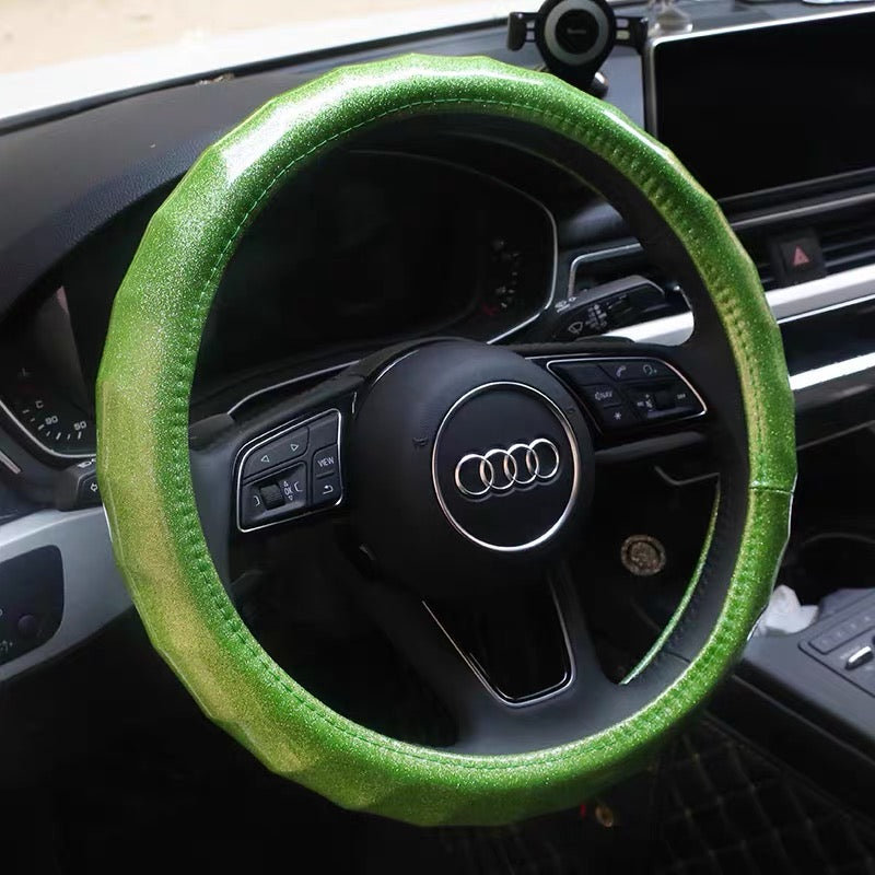 Sparkly Green Steering Wheel Cover