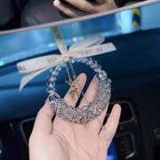 Crystal Car Rearview Mirror Hanging Ornament - Reindeer Lucky Charm