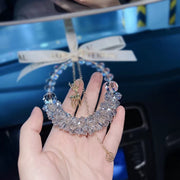 Crystal Car Rearview Mirror Hanging Ornament - Christmas Reindeer Lucky