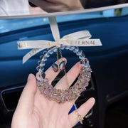 Luxury Crystal Butterfly Car Hanging Ornament - Rearview Mirror Pendant