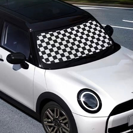 Custom MINI Cooper Windshield Sunshade Checkers