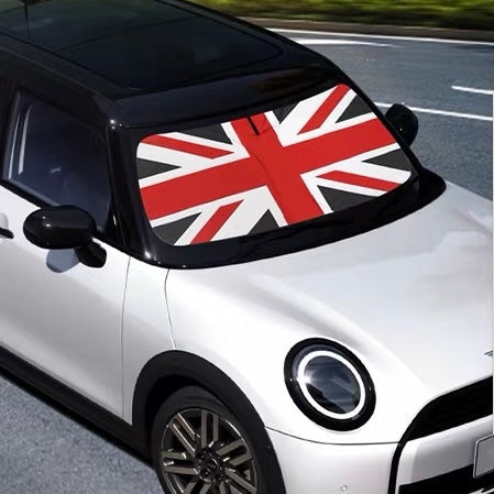 Custom MINI Cooper Windshield Sunshade Black Red Jack Union