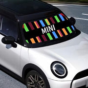Custom MINI Cooper Windshield Sunshade Rainbow stripes