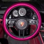 Sweet Satin Bow Steering Wheel Cover  Beetroot