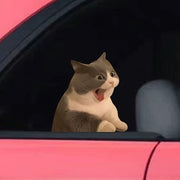 Funny Meme Cat Car Sticker